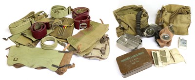 Lot 181 - Militaria, including two respirators dated...