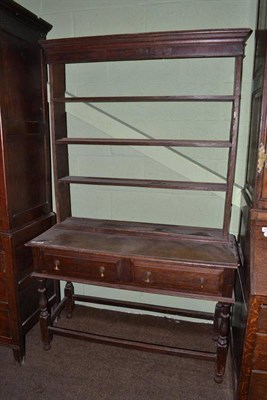 Lot 693 - Small oak dresser and rack