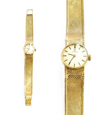 Lot 127 - A Lady's 9 Carat Gold Omega Wristwatch