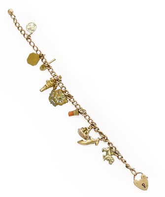 Lot 69 - A Curb Link Bracelet, stamped '9CT',...