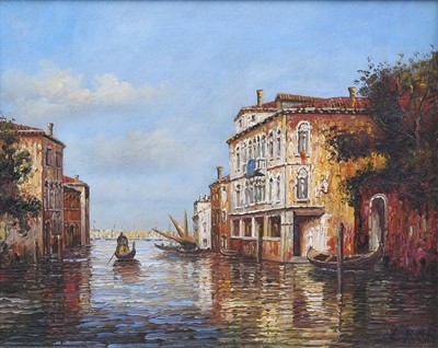 Lot 1064 - L Roth (20th/21st century) Venetian canal...