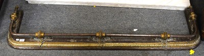 Lot 1222 - A 19th Century Steel and Brass Fire Curb,...