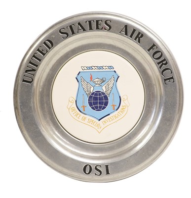 Lot 194 - A United States Air Force OSI Pewter Plaque,...