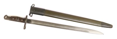 Lot 327 - A US 1917 Bayonet by Remington, the blade...