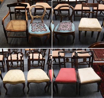 Lot 1264 - Eight Various 19th Century Chairs Including:...