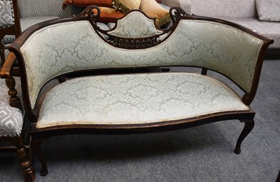 Lot 1268 - A Late Victorian Mahogany Framed Parlour Sofa