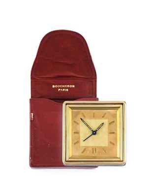 Lot 2134 - Boucheron: An Art Deco Travelling Alarm...