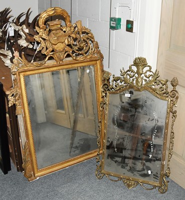 Lot 1328 - A 19th Century Style Gilt Metal Framed Mirror,...