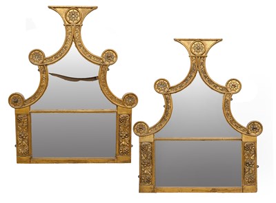 Lot 832 - A Pair of Gilt and Gesso Wall Mirrors, 19th...