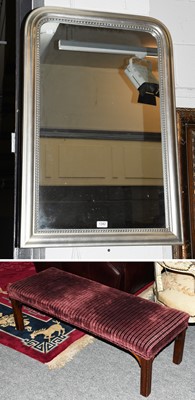 Lot 1342 - A Silvered Mirror, 20th century, 61cm by 90cm,...