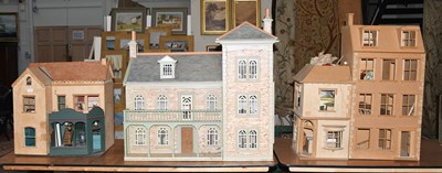 Lot 1025A - A Large Two Story Painted Doll's House, 97cm...