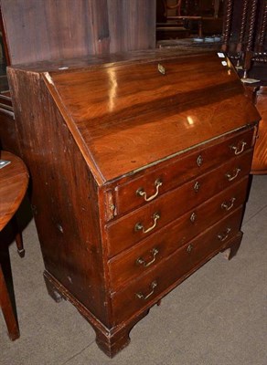 Lot 718 - Georgian mahogany bureau