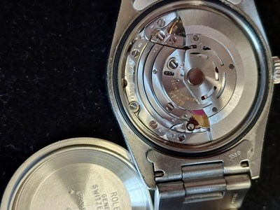 Lot 2196 - Rolex: A Stainless Steel Automatic Calendar...