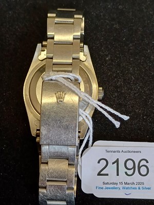 Lot 2196 - Rolex: A Stainless Steel Automatic Calendar...