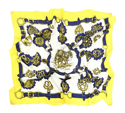 Lot 2026 - Hermès Silk Scarf Cuivreries Designed by F de...