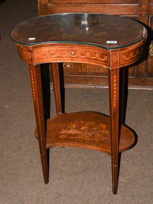 Lot 1270 - An Edwardian Marquetry Two Tier Single Drawer...