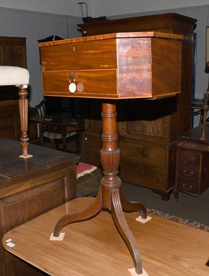 Lot 1283 - A Regency Mahogany Worktable, on ring turned...