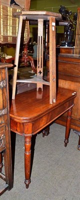 Lot 730 - Victorian fold over table and a small oak table