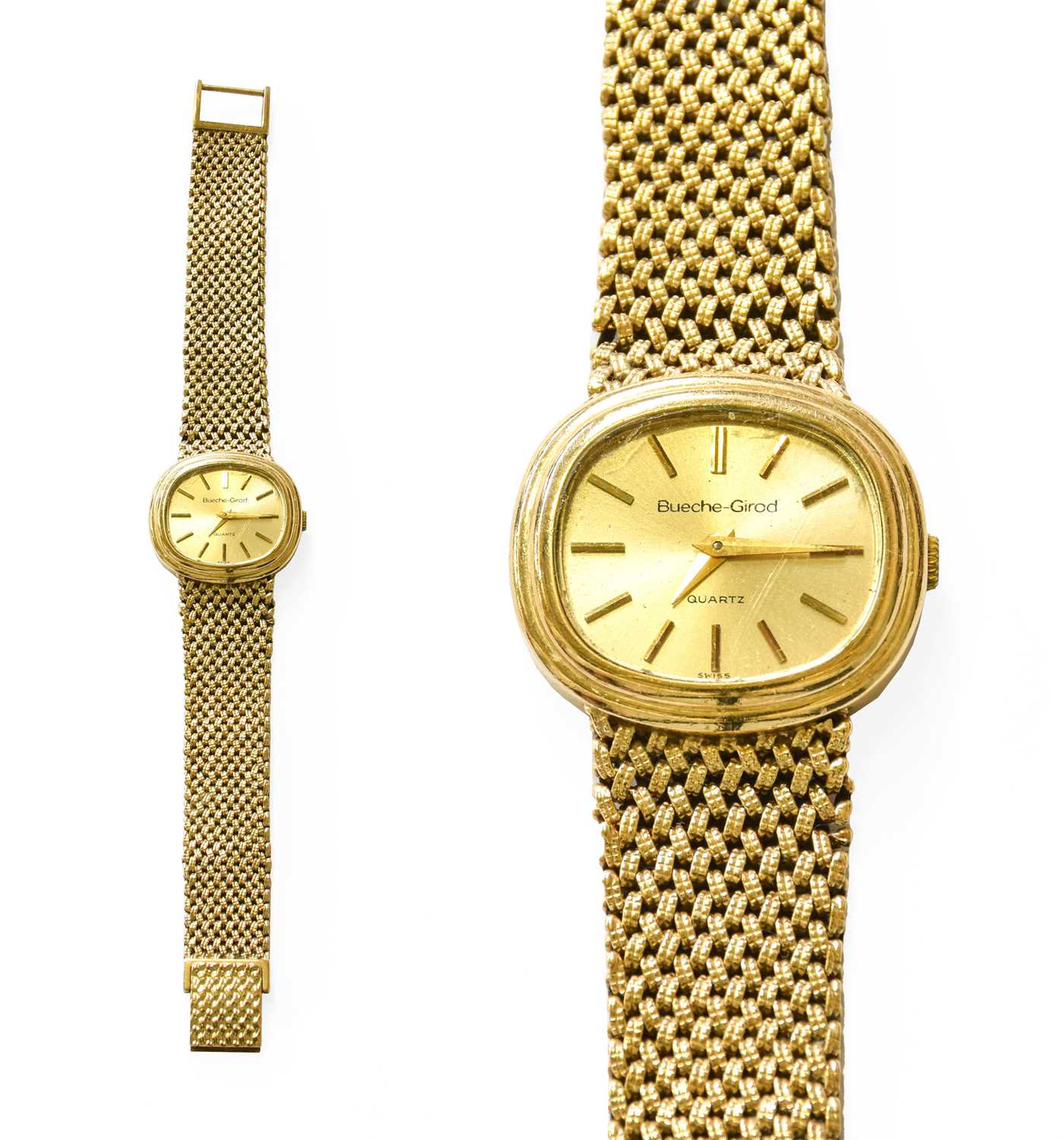 Lot 219 - A Lady's 9 Carat Gold Bueche Girod/Quartz...