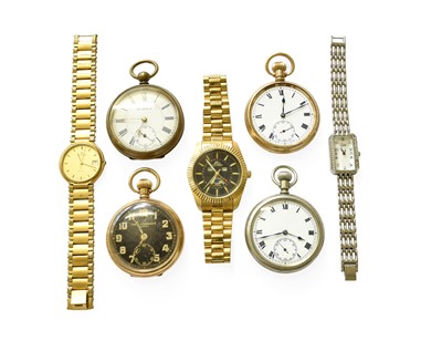 Lot 221 - A Selection of Pocket Watches, 9 Carat Gold...