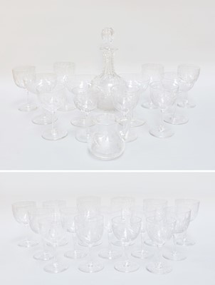 Lot 71 - A Suite of Fern Pattern Etched Drinking...