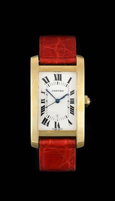 Lot 2191 - Cartier: An 18 Carat Gold Automatic Calendar...