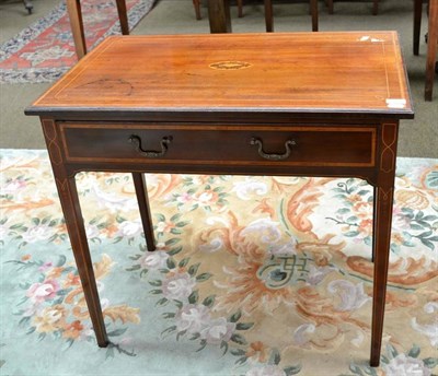 Lot 740 - A Georgian inlaid mahogany side table