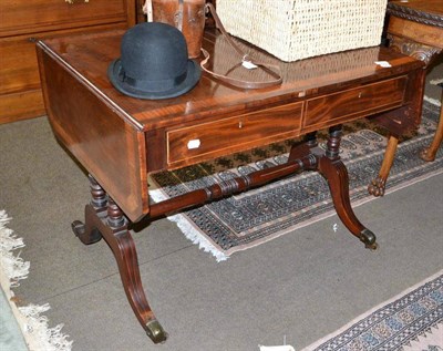 Lot 741 - A 19th century mahogany sofa table cross banded in satinwood