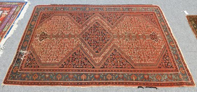 Lot 1333 - Malayer Rug, the shaped Herati field centred...