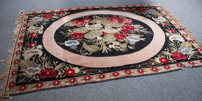 Lot 1323 - Karabagh Rug, the charcoal field of...