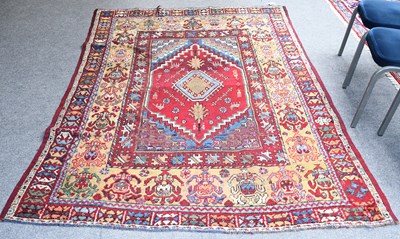 Lot 439 - Moroccan Carpet, the stepped lozenge field...