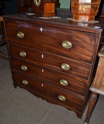 Lot 745 - A Regency mahogany secretaire chest (in need of some restoration)