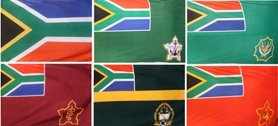 Lot 192 - Six Various Large South African Flags, in...