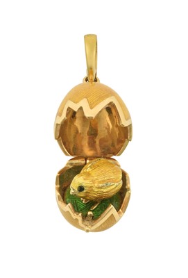 Lot 2248 - An Enamel Egg Pendant, by Victor Mayer for...