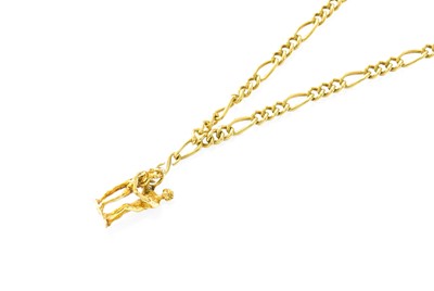 Lot 193 - A 9 Carat Gold Pendant On Chain, the pendant...