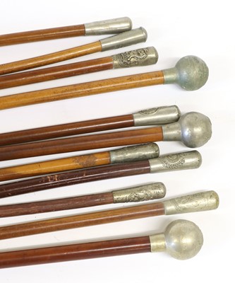 Lot 146 - A Collection of Eleven Various Swagger Sticks,...