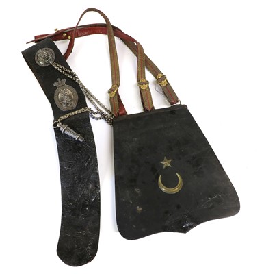 Lot 147 - A Victorian Black Patent Leather Crossbelt to...