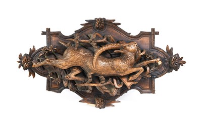 Lot 158 - A Black Forest-Type Carved Limewood Wall...