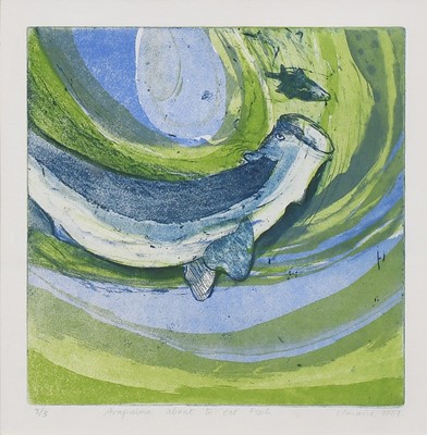 Lot 1171 - Angela Lemaire (b.1944) "Arapaima About to Eat...