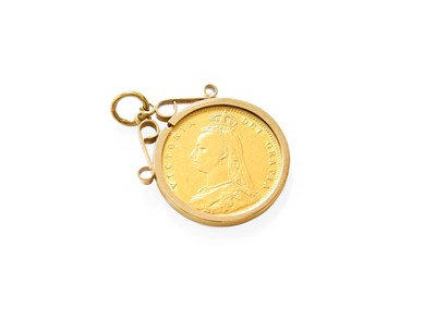 Lot 269 - A Half Sovereign Pendant, dated 1892, in a 9...