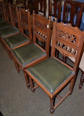 Lot 761 - A set of six late Victorian parlour chairs