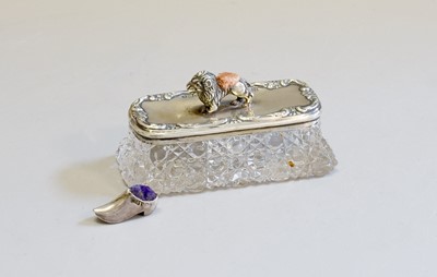 Lot 101 - An Edward VII Silver-Mounted Glass Pin-Jar and...