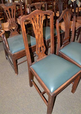 Lot 764 - A matched set of ten 18th century style dining chairs with drop in seats