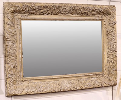 Lot 1354 - A Large Modern Wall Mirror, with ornate wide...