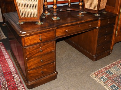 Lot 1237 - A Victorian Mahogany Partners Desk, with...