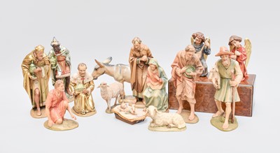 Lot 92 - An Italian Anri Carved Polychrome Wood...