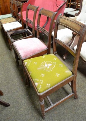 Lot 778 - Matched set of six Regency mahogany dining chairs