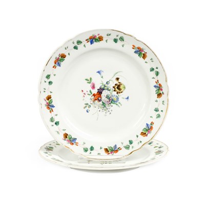 Lot 91 - A Pair Russian Gardner Porcelain Plates, 19th...