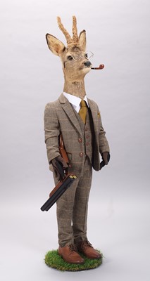 Lot 1057 - Anthropomorphic Taxidermy: "Bucky" The Roebuck...