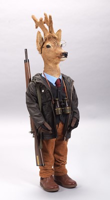 Lot 1052 - Anthropomorphic Taxidermy: "Bucky" The Roebuck...